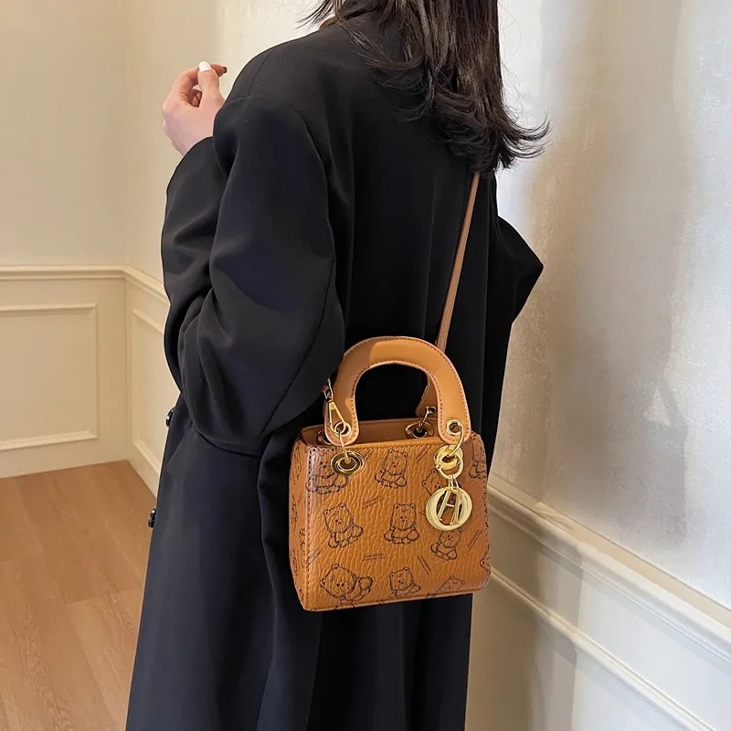 Yalu PU Handbag Regular Women's Black/Pink/Brown/Ecru-18