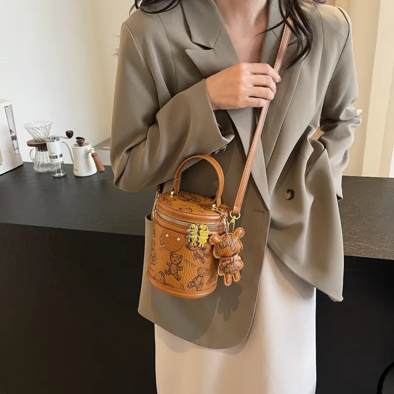 Yalu PU Shoulder Bag, Crossbody Bag, Handbag Women's Black/Ecru/Brown/Pink-19