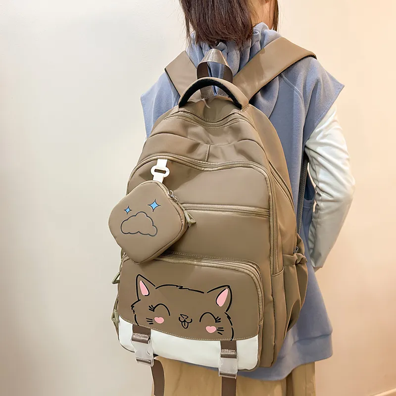 Yalu Nylon Backpack Unisex Multicolor-41