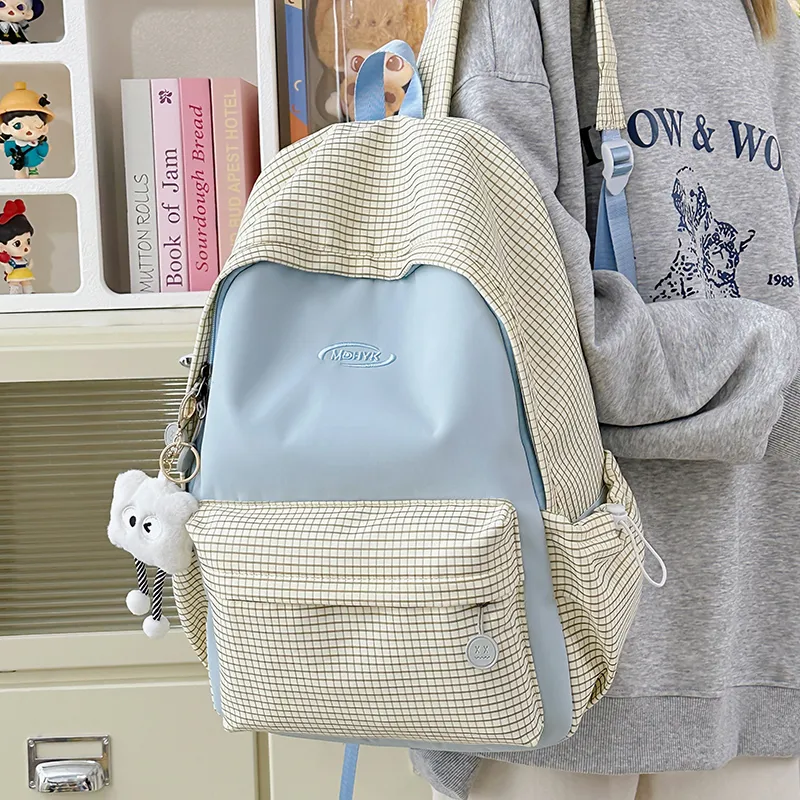 Yalu Nylon Backpack Women's Pink/Blue/Black/Yellow/Green-10