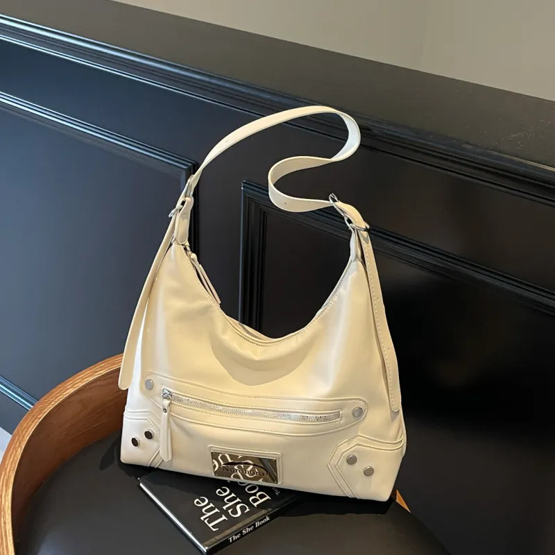 Yalu PU Shoulder Bag, Handbag, Crossbody Bag Regular Women's Black/Ecru/Burgundy/Pink-10