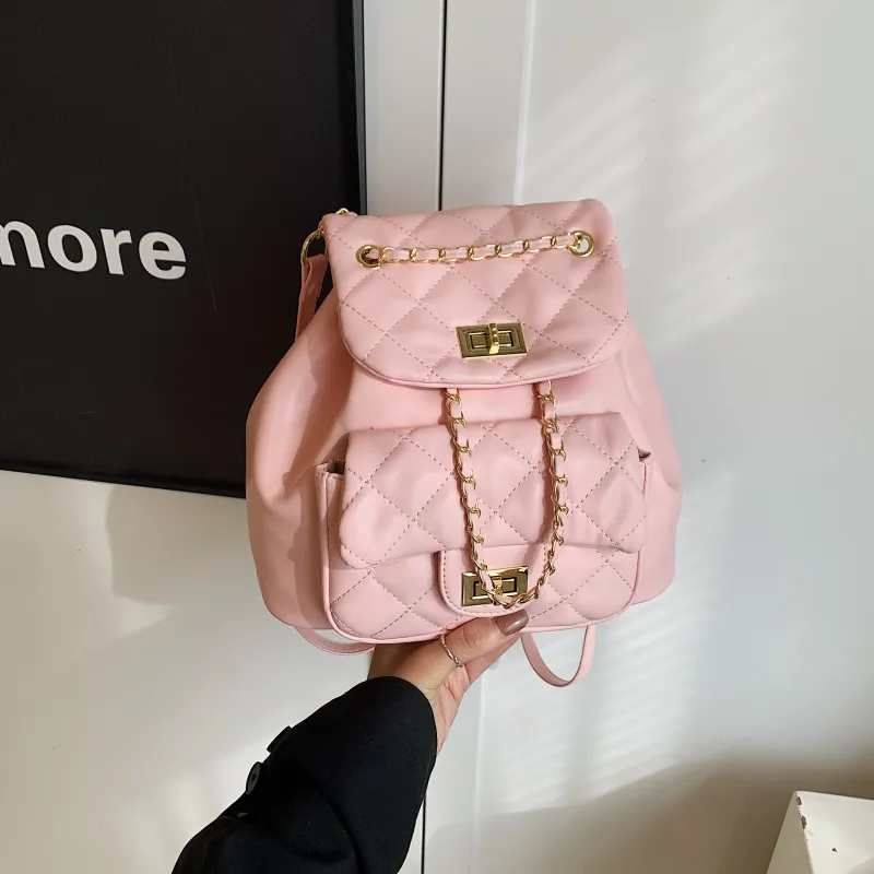 Yalu PU Backpack Regular Women's Black/Pink/Red/White-13