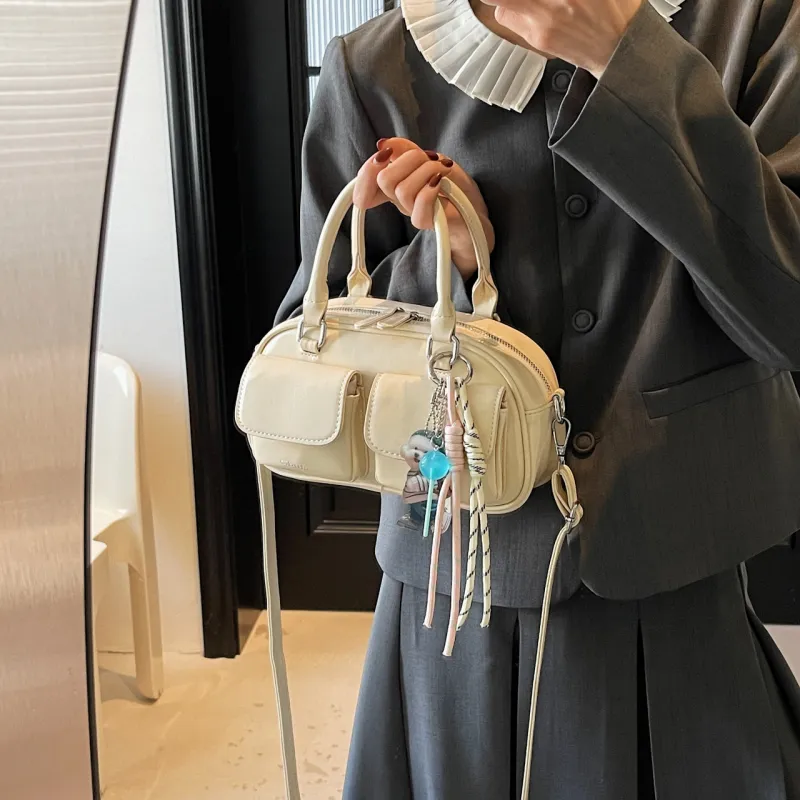 Yalu PU Handbag, Shoulder Bag, Crossbody Bag Regular Women's Pink/Coffee/Beige Gray/Ecru/Black-25