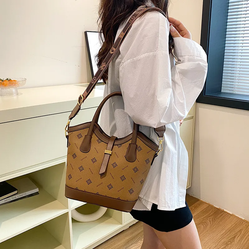 Yalu PU Handbag Regular Women's White/Yellow/Brown-11