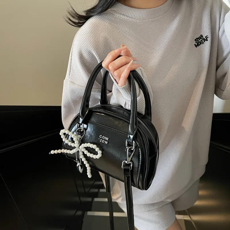 Yalu PU One Shoulder Handbag Women's Black/White/Pink/Blue-2