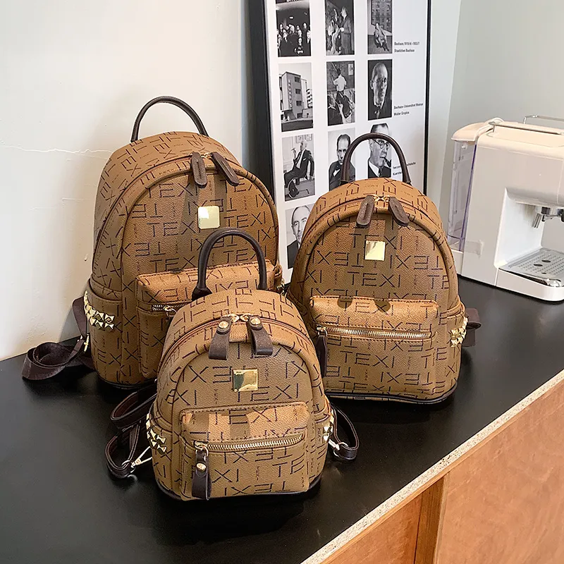 Yalu PU Backpack Women's White/Coffee/Brown-17