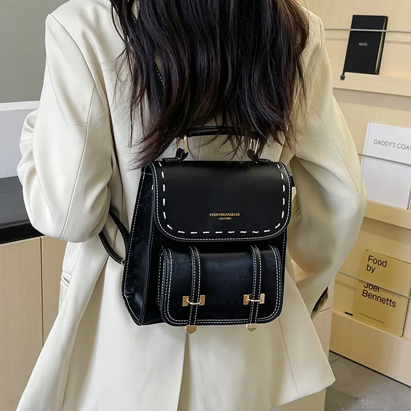Yalu PU One Shoulder Crossbody Backpack Women's Multicolor-27