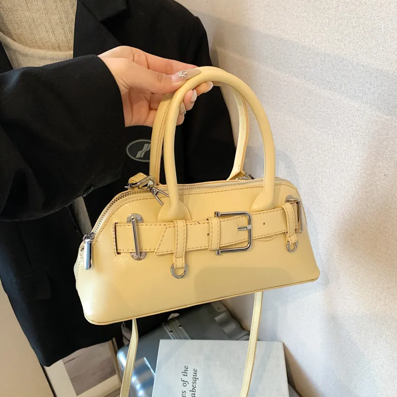 Yalu PU Bowling Bag, Shoulder Bag, Crossbody Bag, Handbag Women's White/Black/Yellow/Pink/Blue-20