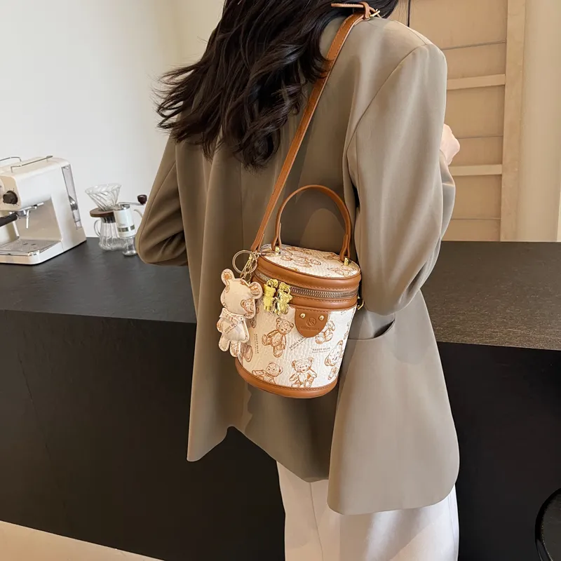 Yalu PU Shoulder Bag, Crossbody Bag, Handbag Women's Black/Ecru/Brown/Pink-9
