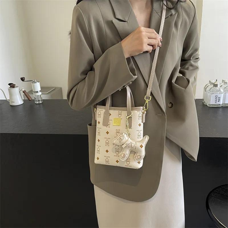 Yalu PU One Shoulder Handbag Women's Ecru/Pink/Brown/Coffee-2