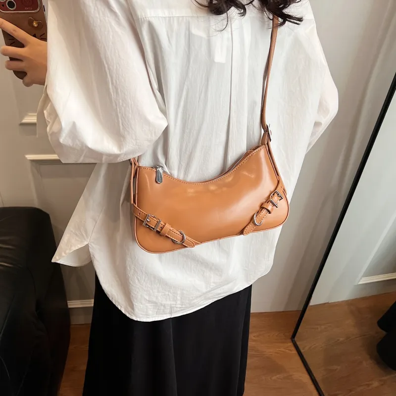 Yalu PU Crossbody Bag, Shoulder Bag Regular Women's Black/Yellow Brown/Ecru/Silver-13