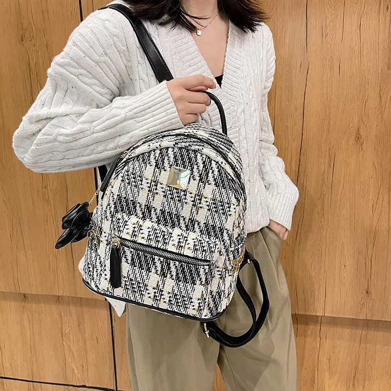 Yalu PU Backpack Regular Women's Black/Blue-5