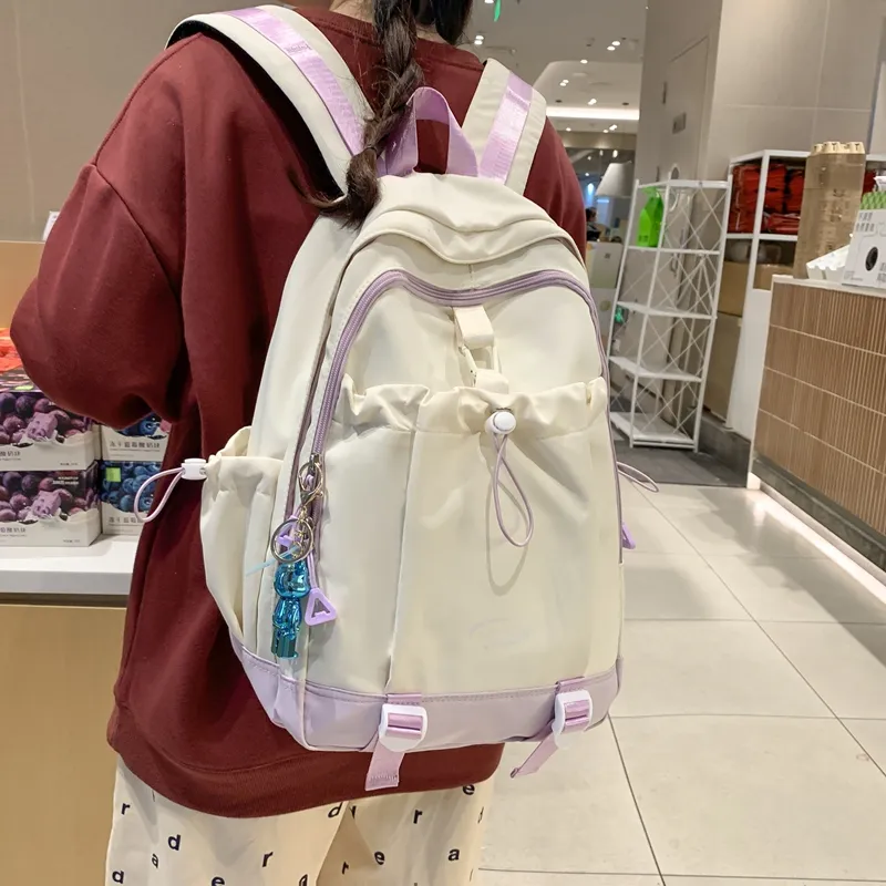 Yalu Nylon Backpack Unisex Multicolor-11