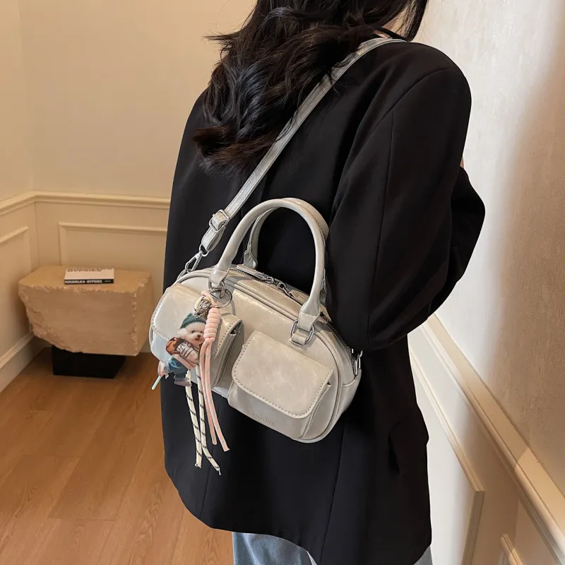 Yalu PU Handbag, Shoulder Bag, Crossbody Bag Regular Women's Pink/Coffee/Beige Gray/Ecru/Black-19