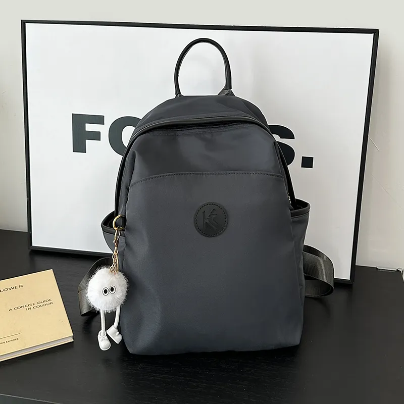 Yalu Nylon Backpack Unisex Ecru/Black Gray/Khaki-8
