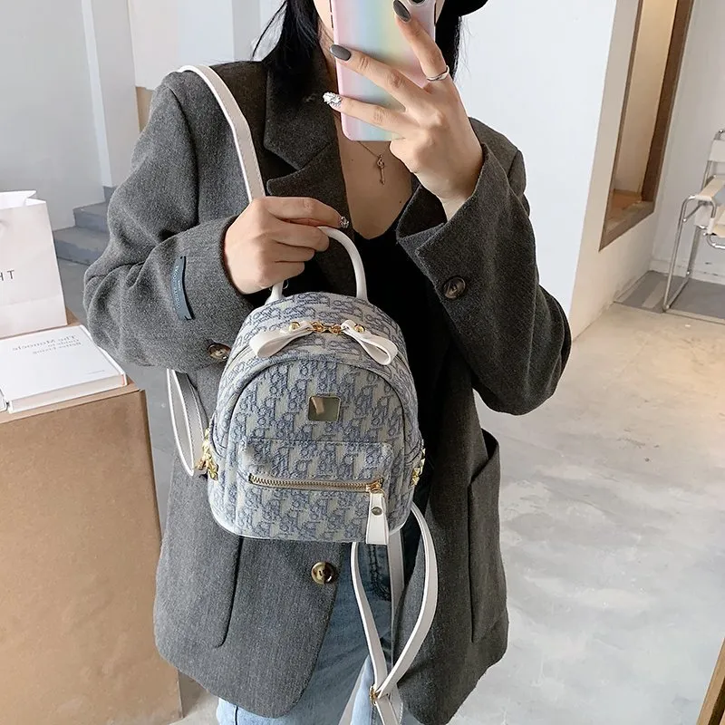 Yalu PU Backpack Women's Black/Blue-8