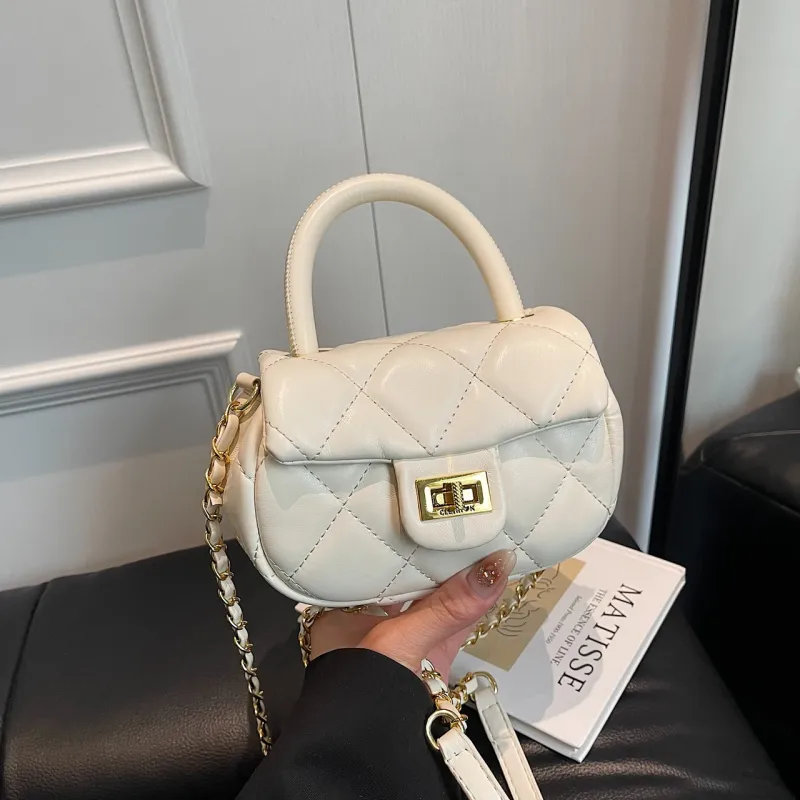 Yalu PU One Shoulder Handbag Women's Black/Blue/Ecru/Pink-16