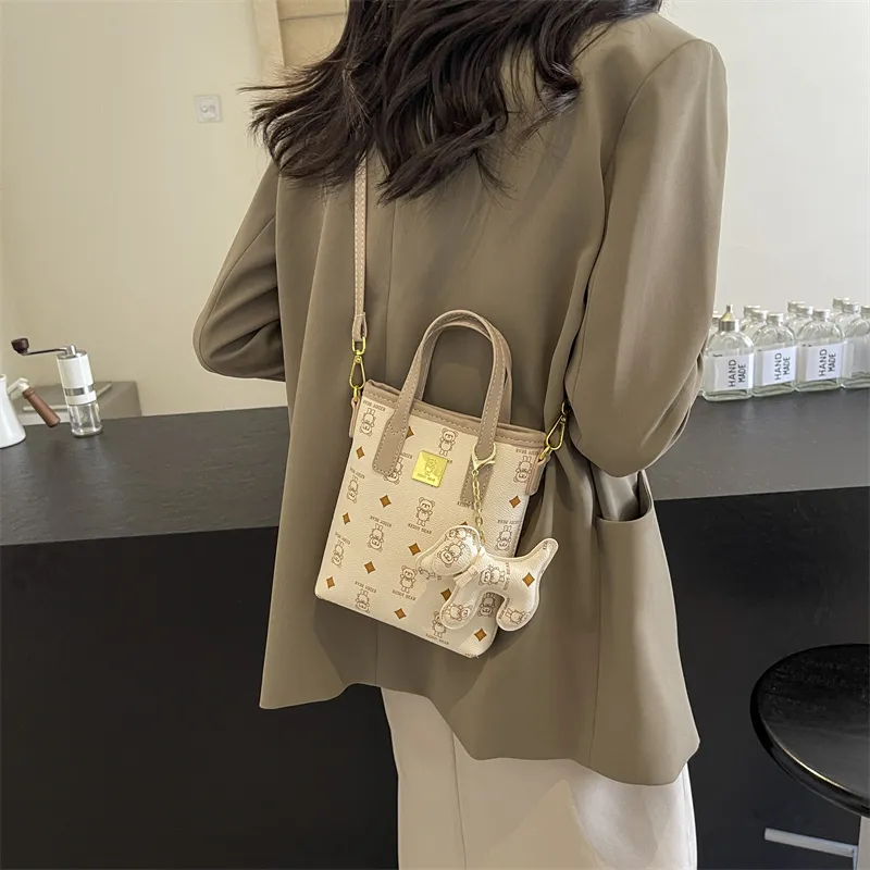 Yalu PU One Shoulder Handbag Women's Ecru/Pink/Brown/Coffee-3
