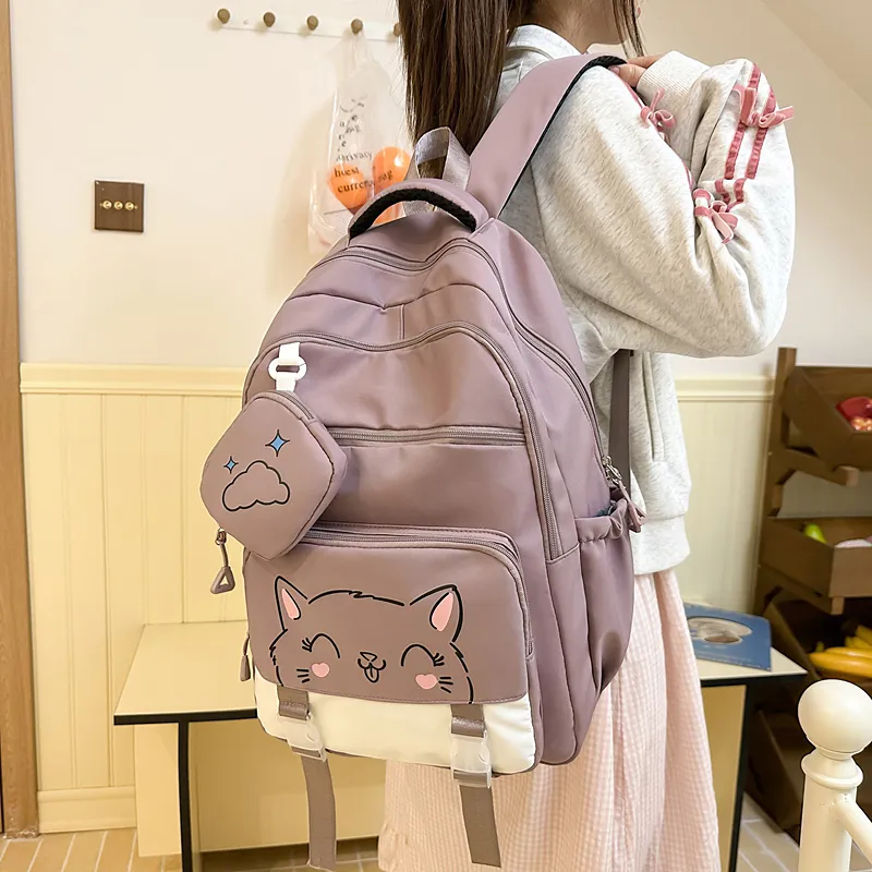 Yalu Nylon Backpack Unisex Multicolor-13