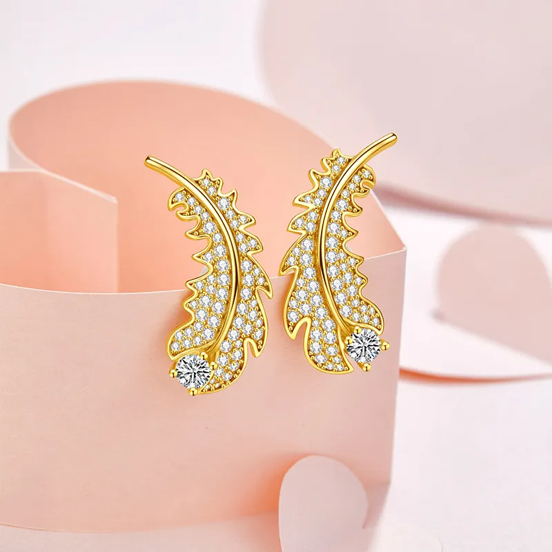 KAiLA S925 Silver Stud Earrings Women's Love Confession Box-5