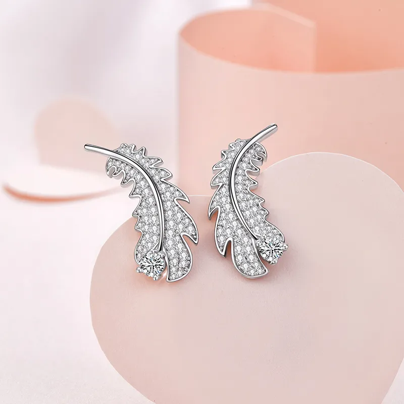 KAiLA S925 Silver Stud Earrings Women's Love Confession Box-2