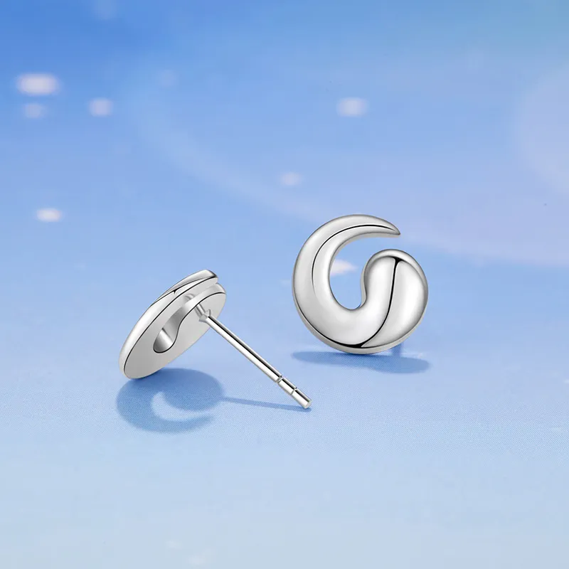 KAiLA S925 Silver Stud Earrings Women's Love Confession Gift Refined Box Style-1