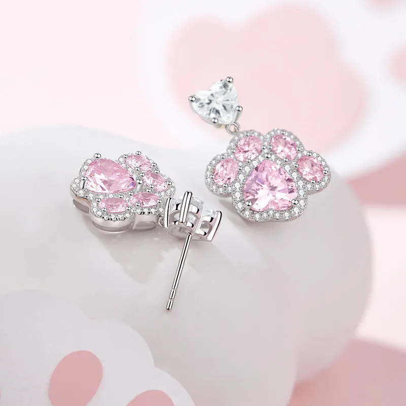 KAiLA S925 Silver Stud Earrings Women's Love Confession Box-3