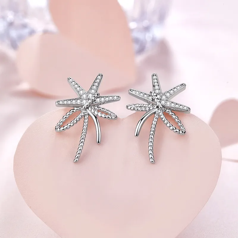 KAiLA S925 Silver Stud Earrings Women's Love Confession Gift Box-2