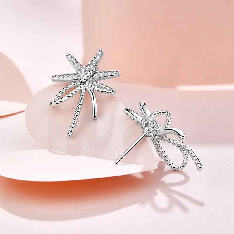 KAiLA S925 Silver Stud Earrings Women's Love Confession Gift Box-3