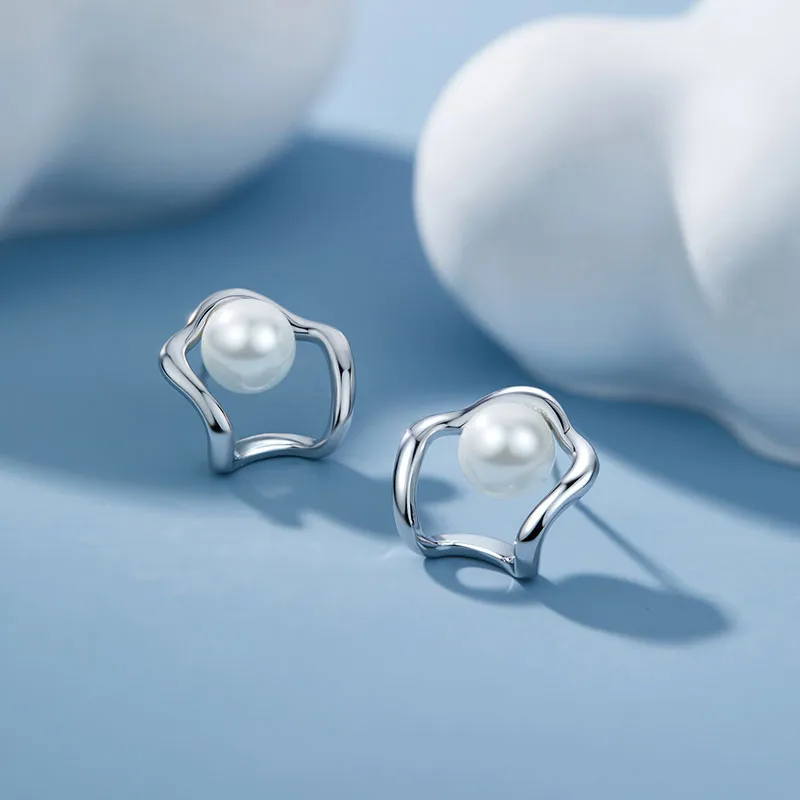 KAiLA S925 Silver Stud Earrings Women's Love Confession Gift Box Style-1