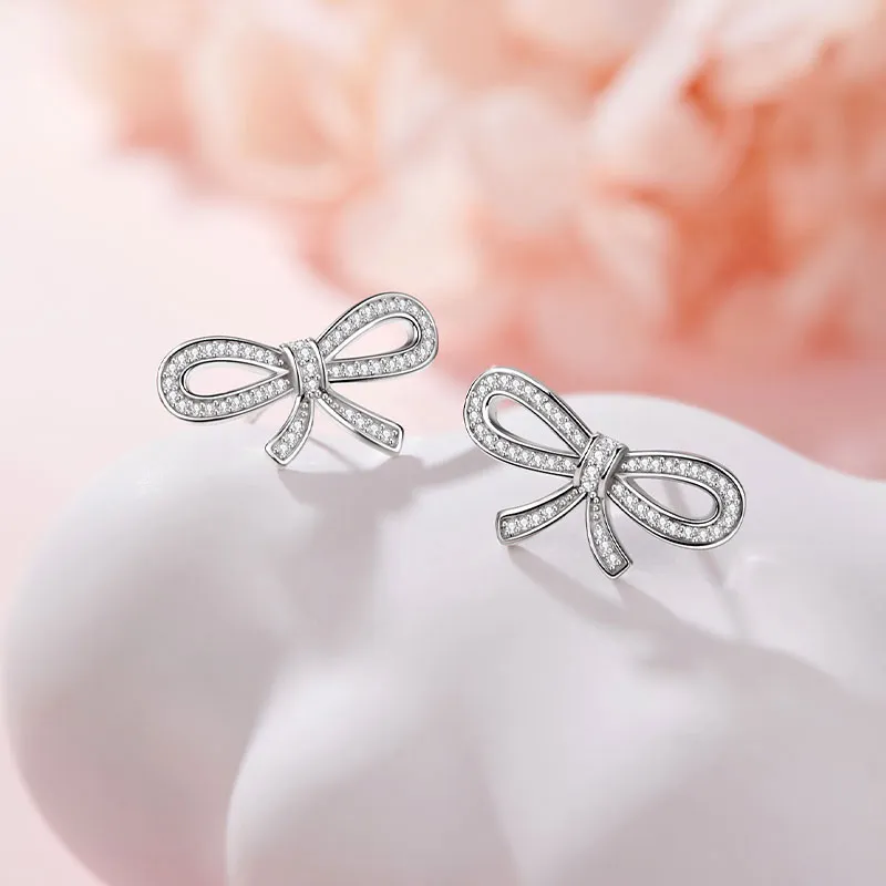 KAiLA S925 Silver Stud Earrings Women's Love Confession Box-2