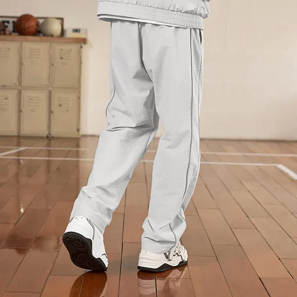 QIAODAN Casual Pants Men's Light Moss Gray-3