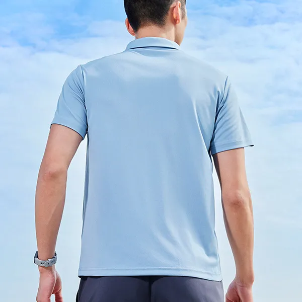QIAODAN Polo Shirt Men's Soft Gray Blue-3