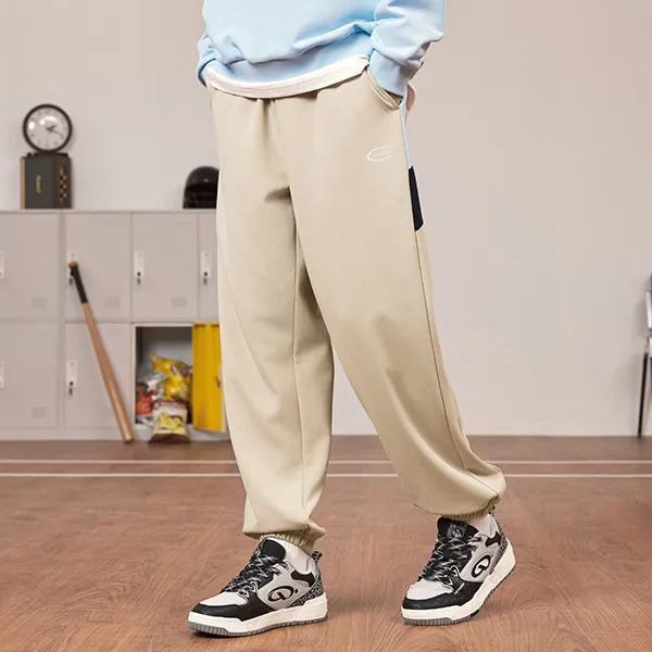 QIAODAN Dry Knitted Sports Pants Men's Nutty Color/Sunny Mountain Blue-2