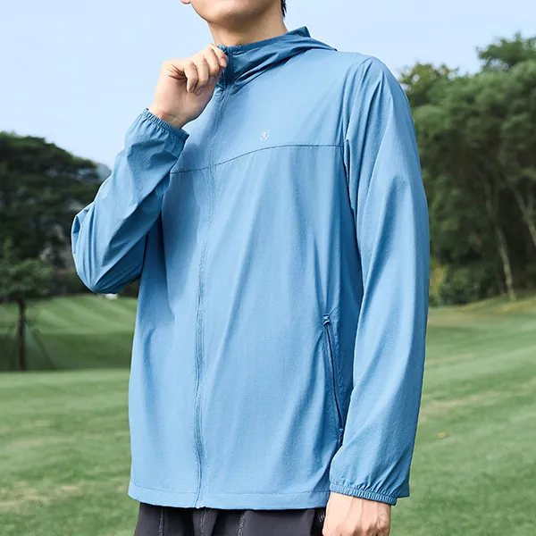 QIAODAN Woven Sun Protection Clothing Men's Harmony Blue-3