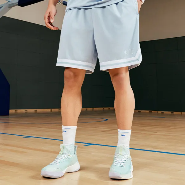 QIAODAN Basketball Shorts Men's Sunlight Blue-2