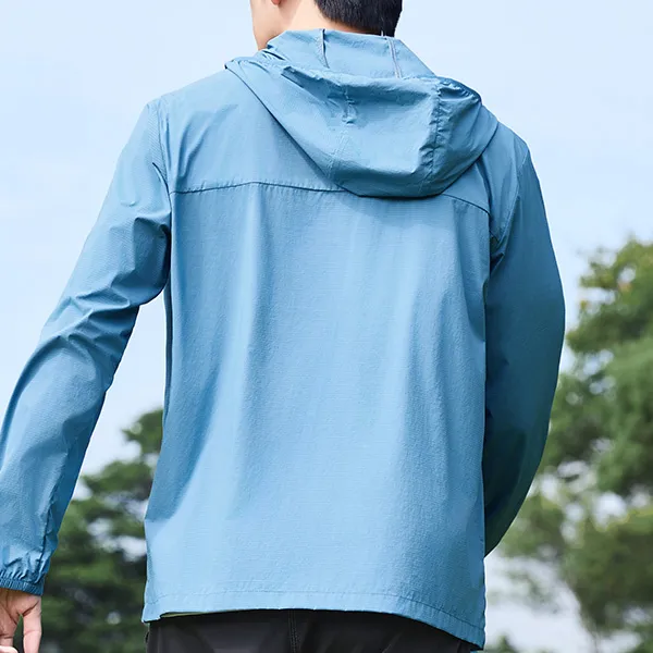 QIAODAN Woven Sun Protection Clothing Men's Harmony Blue-2