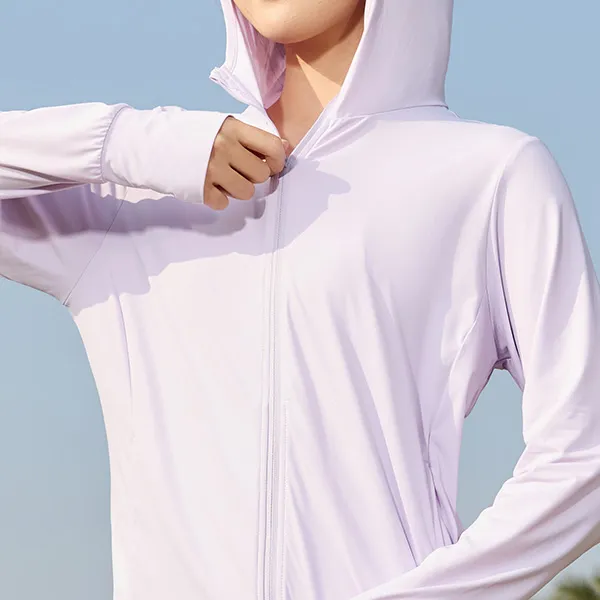QIAODAN Ice Skin Sun Protection Clothing Women's Taro Paste Purple-2