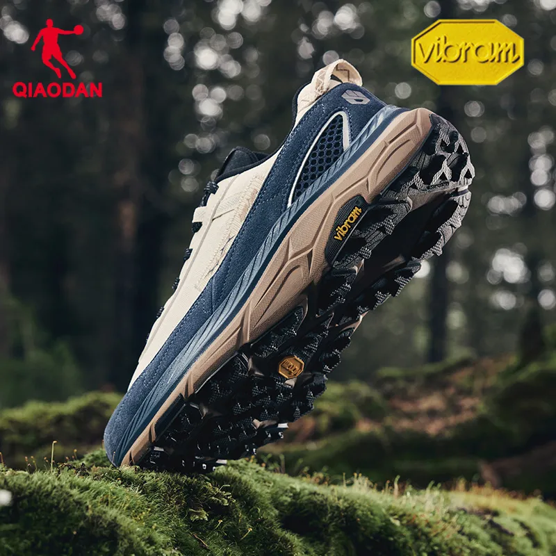 QIAODAN Mountain God 2 LITE Running Shoes Men Low Top Raw Denim/Midnight Blue-6