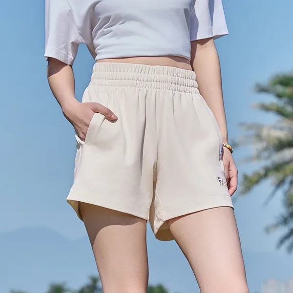 QIAODAN Casual Shorts Women's Cream White-2