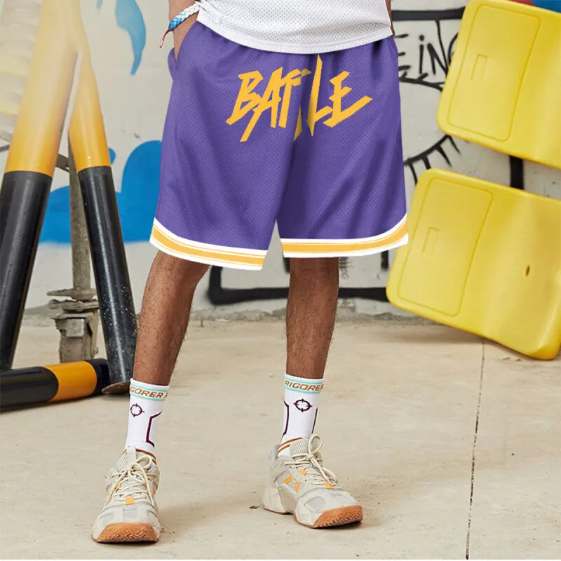 QIAODAN Basketball Shorts Unisex Dream Realm Purple-2