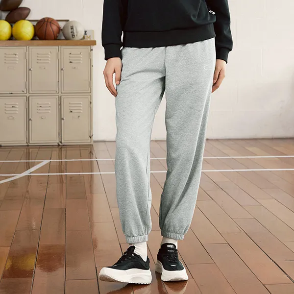 QIAODAN Knitted Sports Pants Women's Gray Heather Gray-3