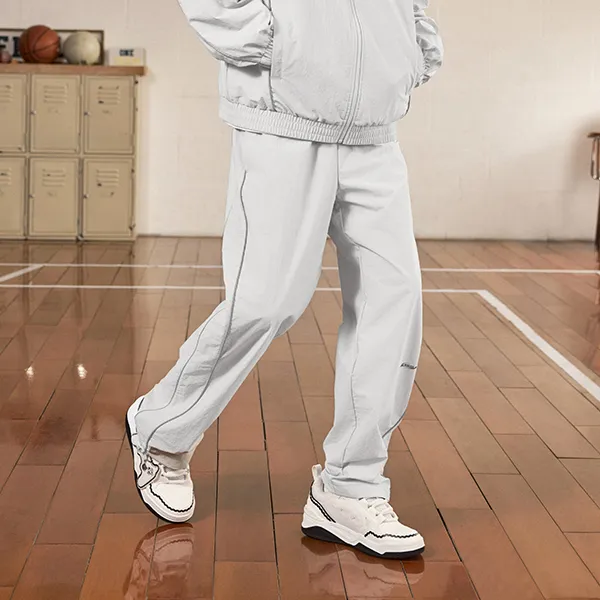 QIAODAN Casual Pants Men's Light Moss Gray-4