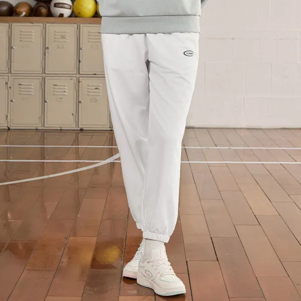 QIAODAN Knitted Sports Pants Women's Jordan White-4