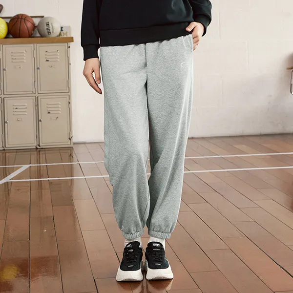 QIAODAN Knitted Sports Pants Women's Gray Heather Gray-2