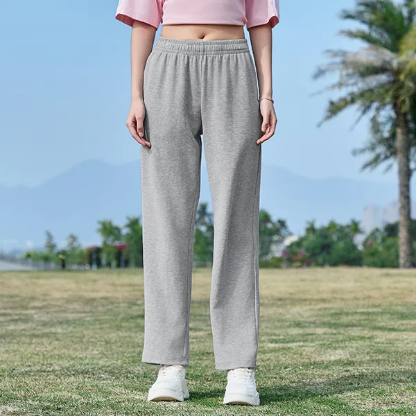 QIAODAN Casual Pants Women's Gray Heather Gray-3