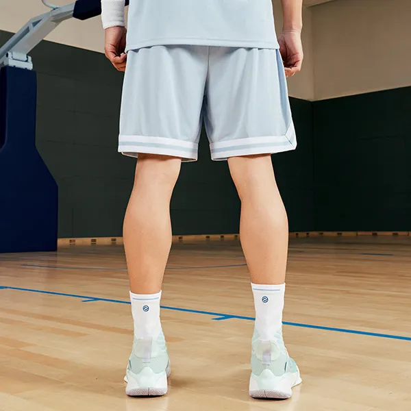 QIAODAN Basketball Shorts Men's Sunlight Blue-3