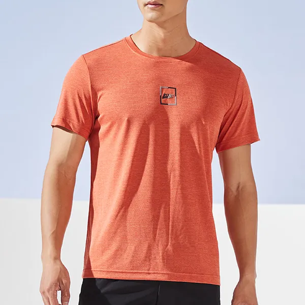 QIAODAN T Shirts Men Burnt Sienna Heather Gray-2