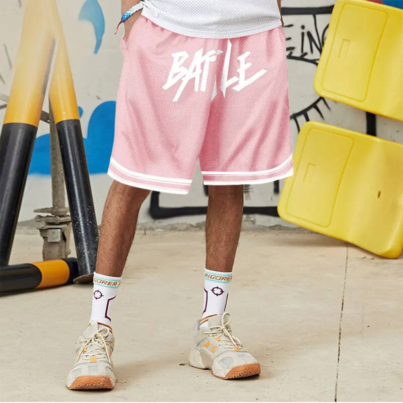 QIAODAN Basketball Shorts Unisex Blossom Honey Powder-2