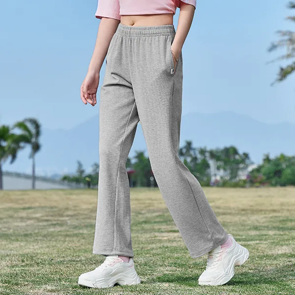 QIAODAN Casual Pants Women's Gray Heather Gray-4